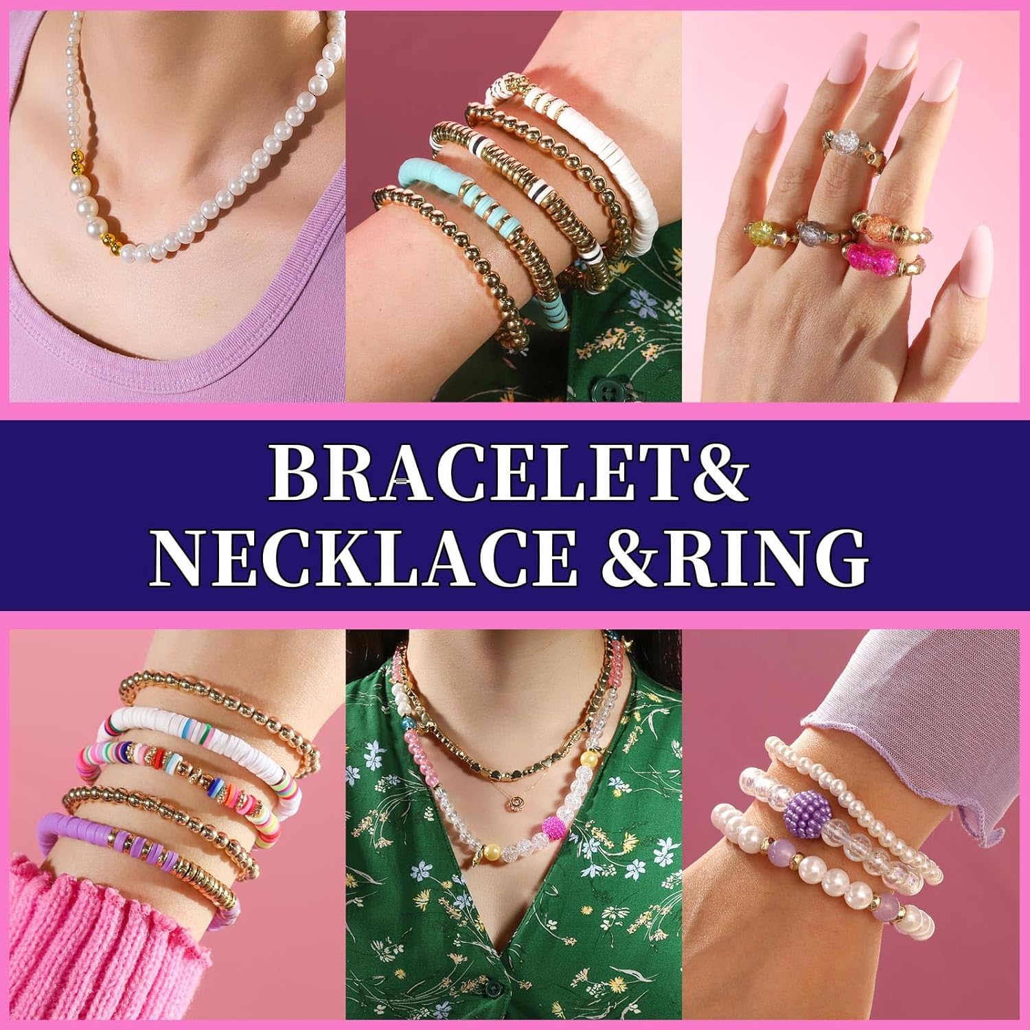 FANDAMEI 1mm Elastic String for Bracelets, Elastic Beading Cord Stretchy for Bracelets Making, Stretch Bead Cord for Jewelry Making, Sturdy Thread for Bracelet Necklace Crafts Christmas DIY String - Image 7