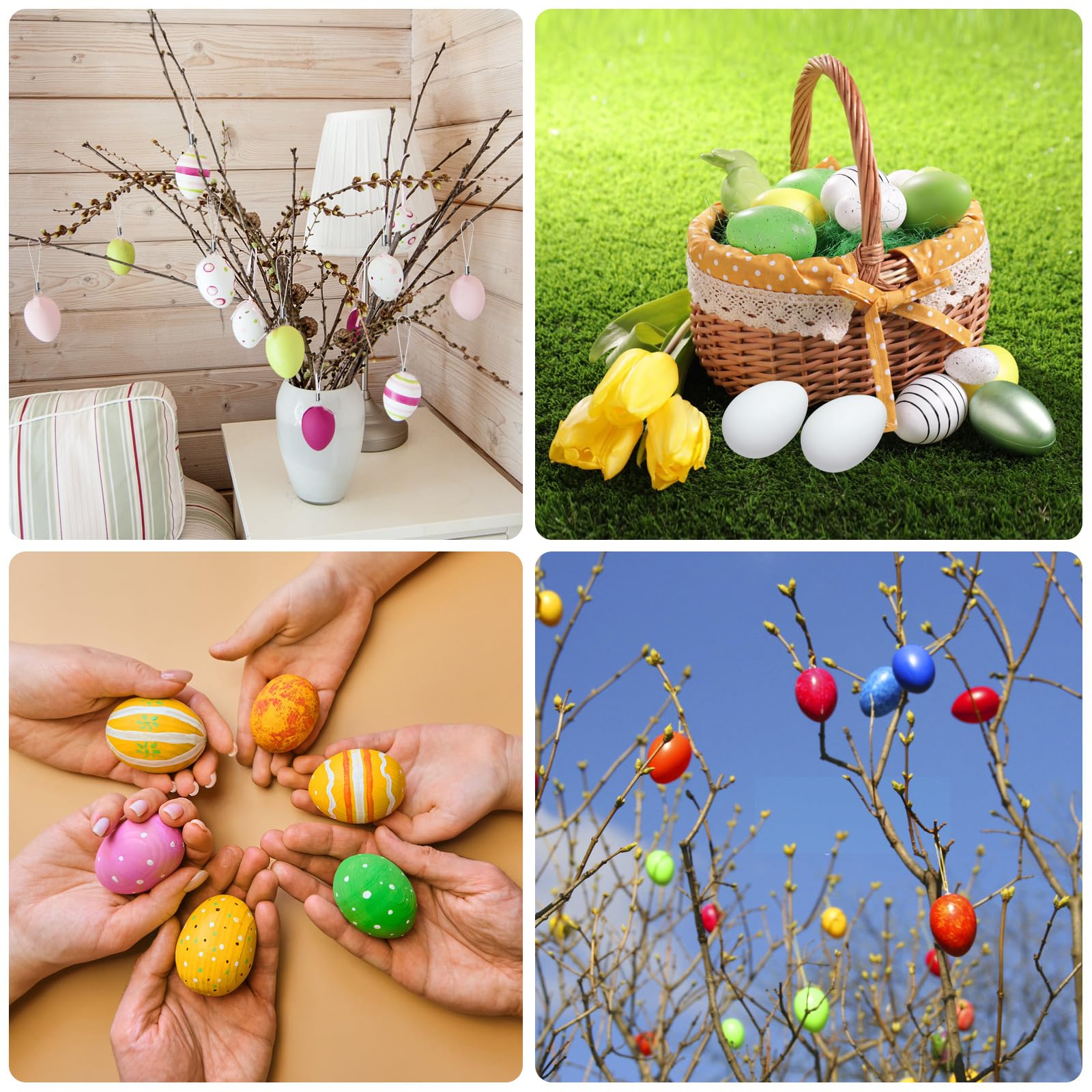 Uova Di Pasqua Da Colorare - 20 Pezzi In Plastica Con Penne E Accessori Per Decorare - Foto 13