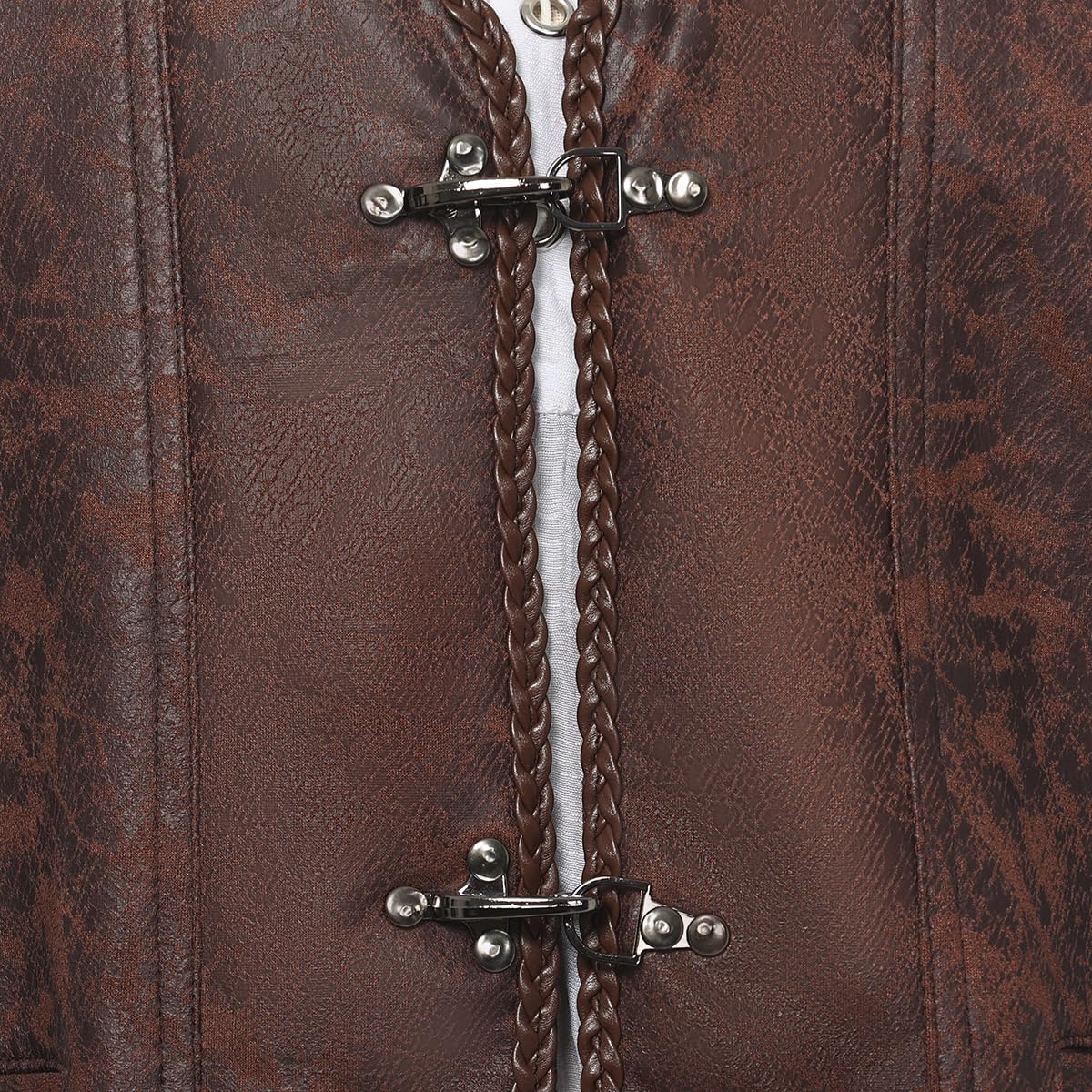 Mens Renaissance Pirate Vest Medieval Vintage Sleeveless Waistcoat Halloween Viking Cosplay Costume