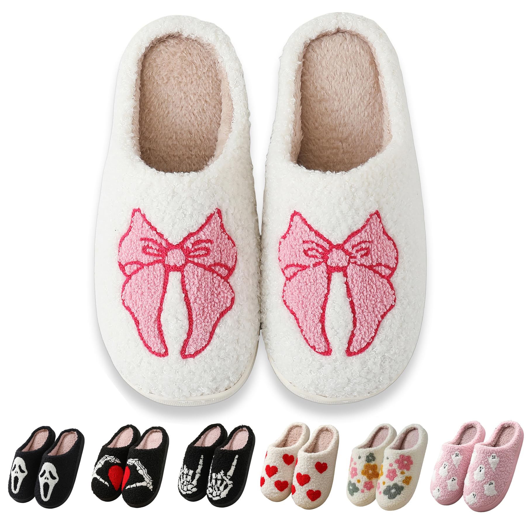 Comfy Elastic Slippers for Women Men,Memory Foam Soft Plush House Slippers