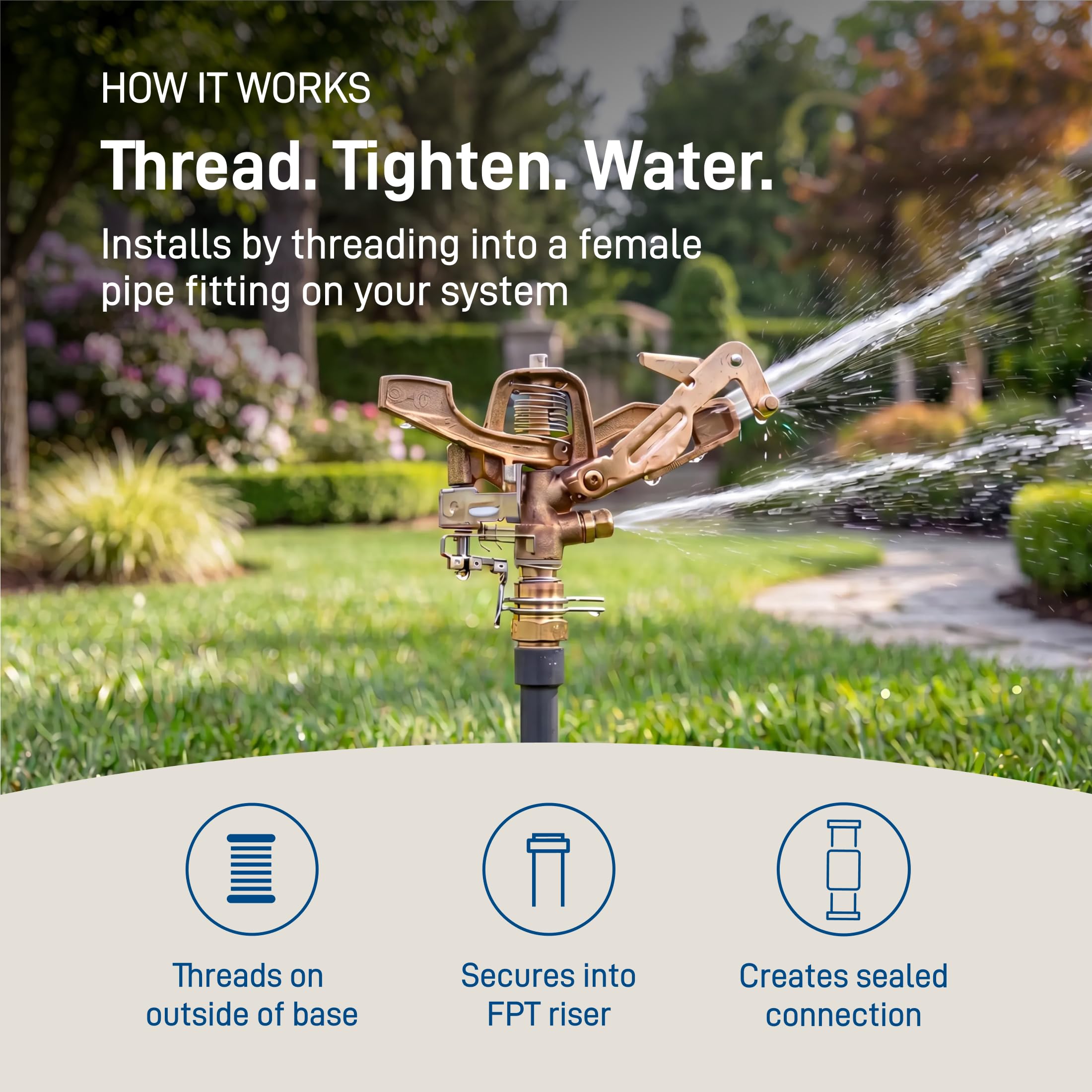 Orbit 55016 Testa irrigatore in Ottone, Attacco 3/4"