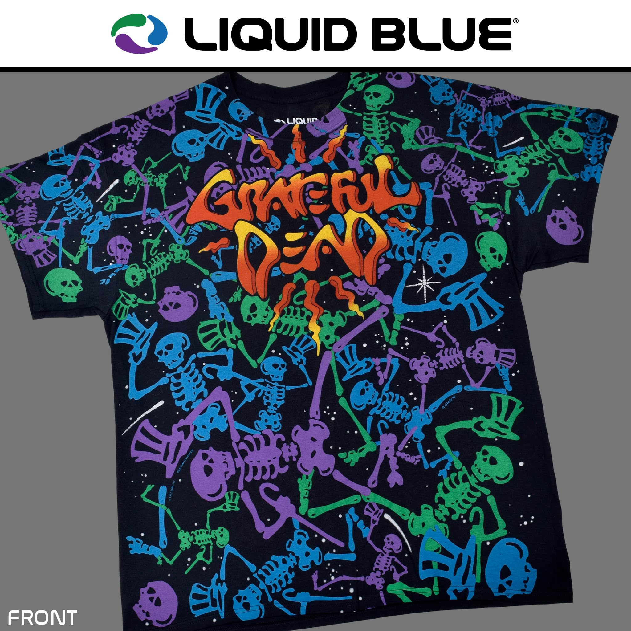 Liquid Blue Dead Space Vintage Band Tee - Grateful Dead T-Shirt Bio-Baumwolle Konzertshirt für Herren