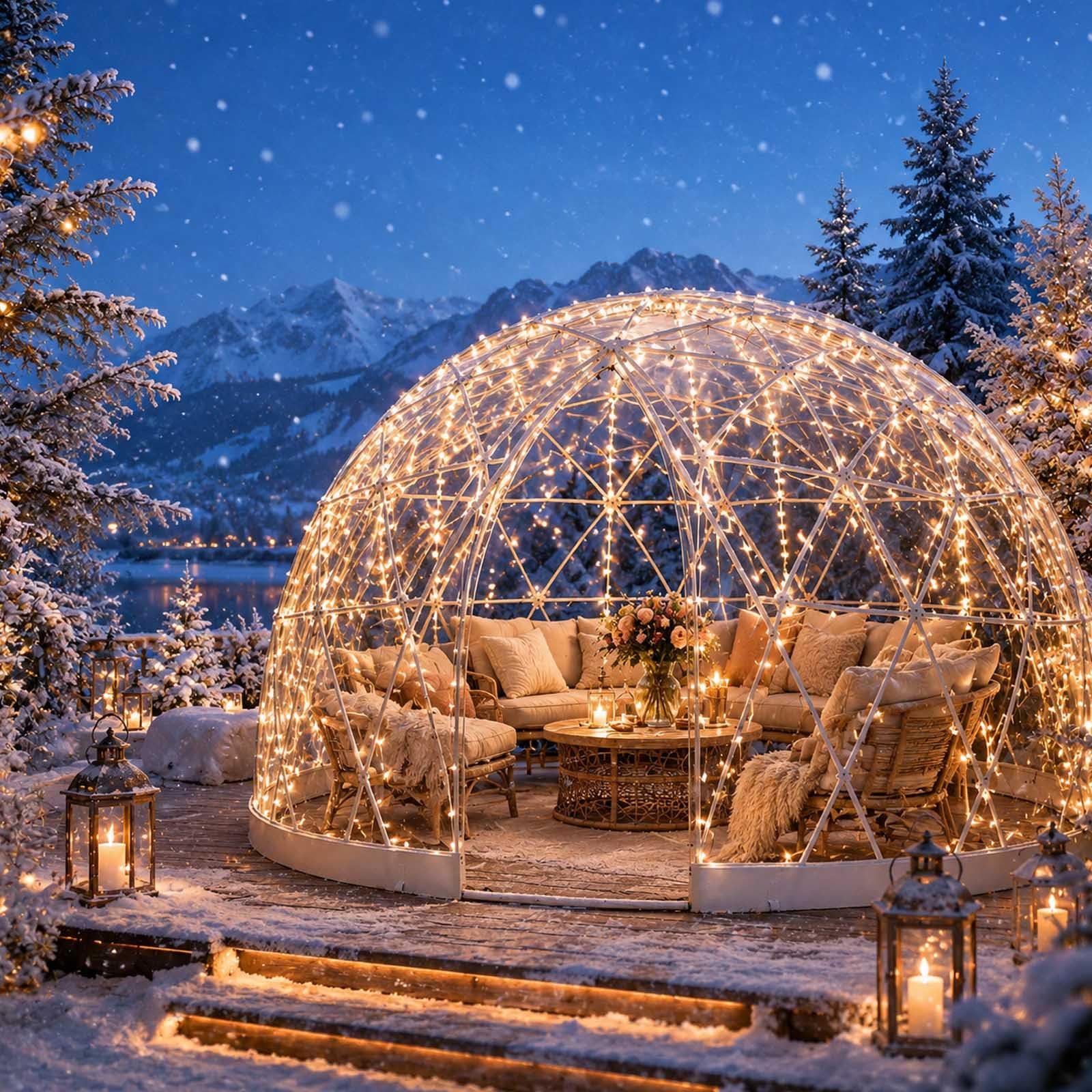 aallwwsso Outdoor Bubble Tent, Transparent Garden Dome Igloo With 360° Panoramic View, Waterproof Clear Tent For Patio, Terrace, Lawn, Camping, Stargazing, Parties & Plants