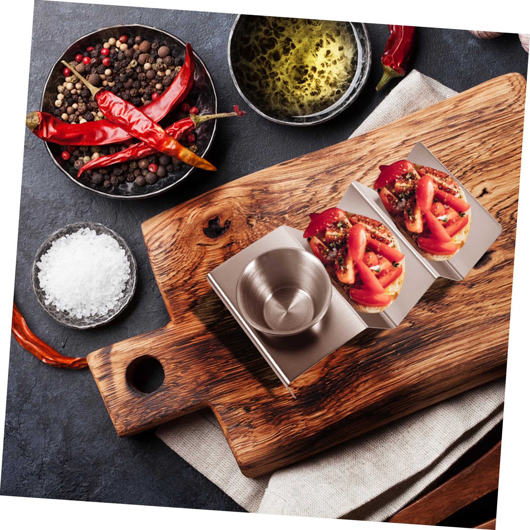 Unomor Stainless Steel Taco Holder Mexican Pancake Stand Tortilla Roll Rack W-shape