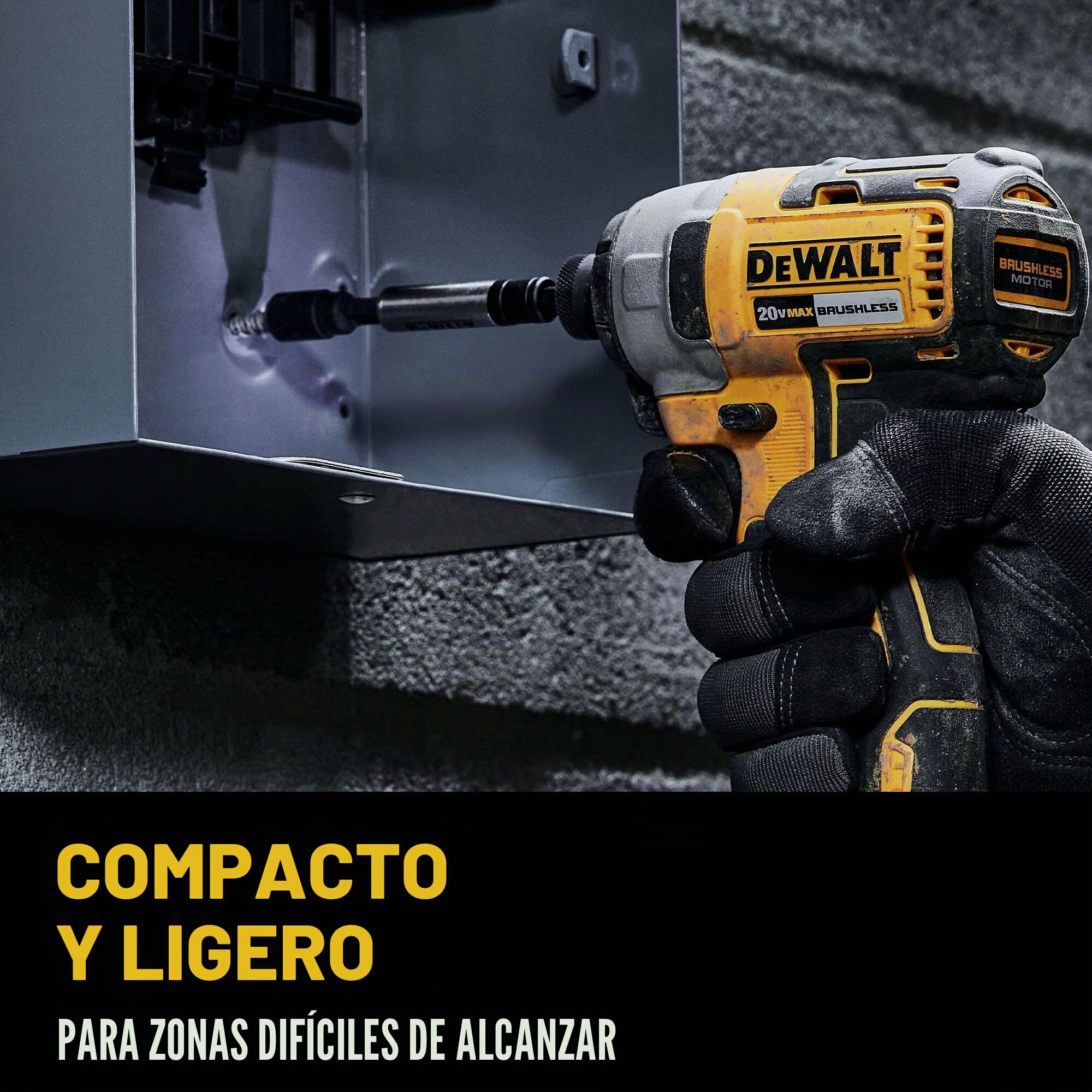 DEWALT Atornillador de impacto 20V MAX, 1/4 de pulgada, batería y cargador incluidos (DCF787D1)
