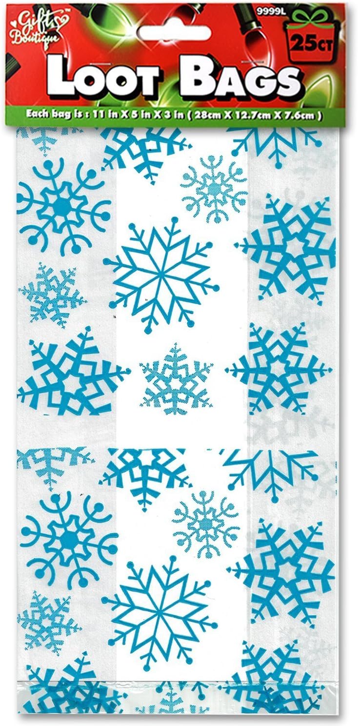 Christmas Cellophane Bags 150 Pack With Twist Ties Holiday Favor Treat Gift Goody Cello Bags For Party Candy Cookies 6 Assorted Styles Peppermint Poinsettia Snow Flake Santa Snowman Gift Box Design : Health & Household