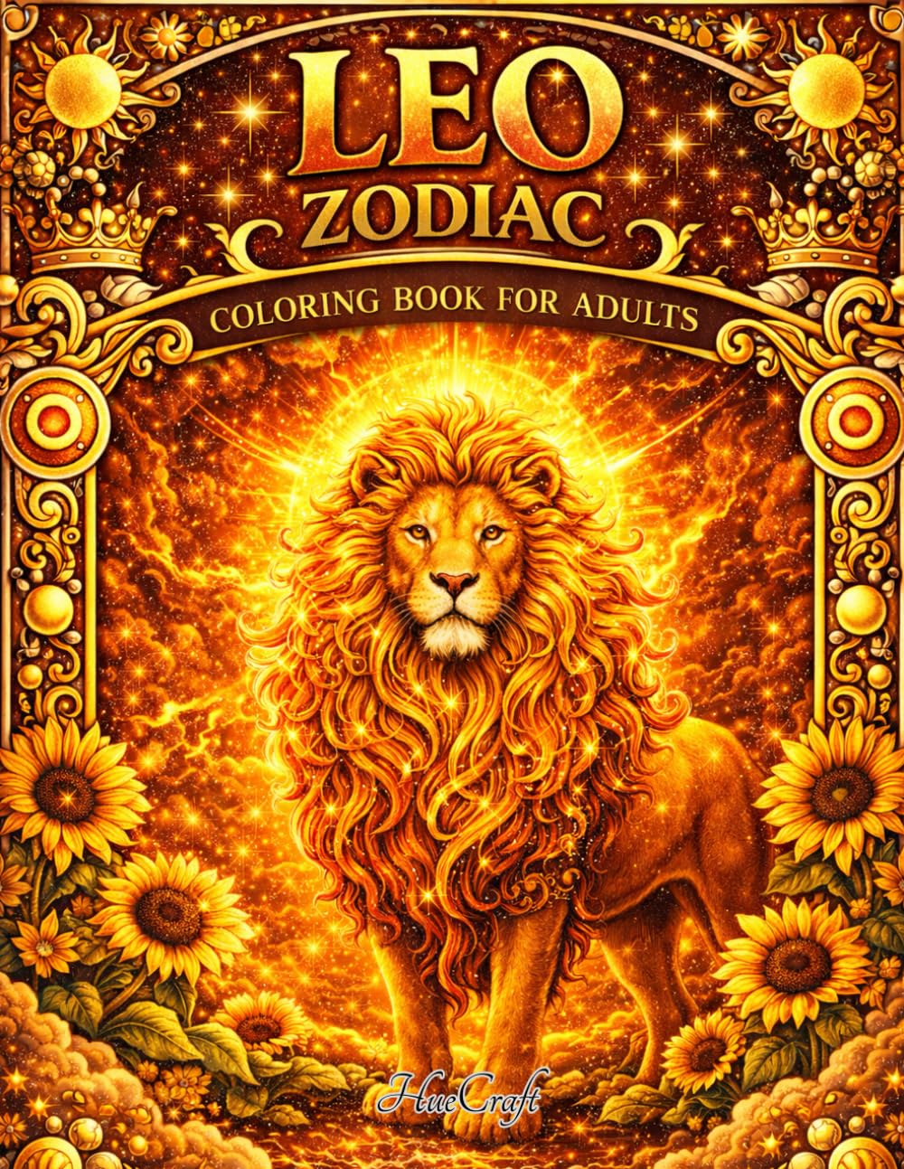Leo Zodiac Coloring Book for Adults: Majestic Lions, Celestial Scenes and Mythical Fire Designs for Relaxation and Stress Relief (Zodiac Signs Adult Coloring Book Series)