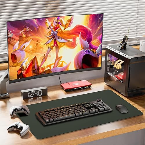 Miniatura 4 de Almohadillas de escritorio, alfombrillas para mouse, impermeables, antideslizantes, de cuero, para laptop, protectores de escritorio de oficina y