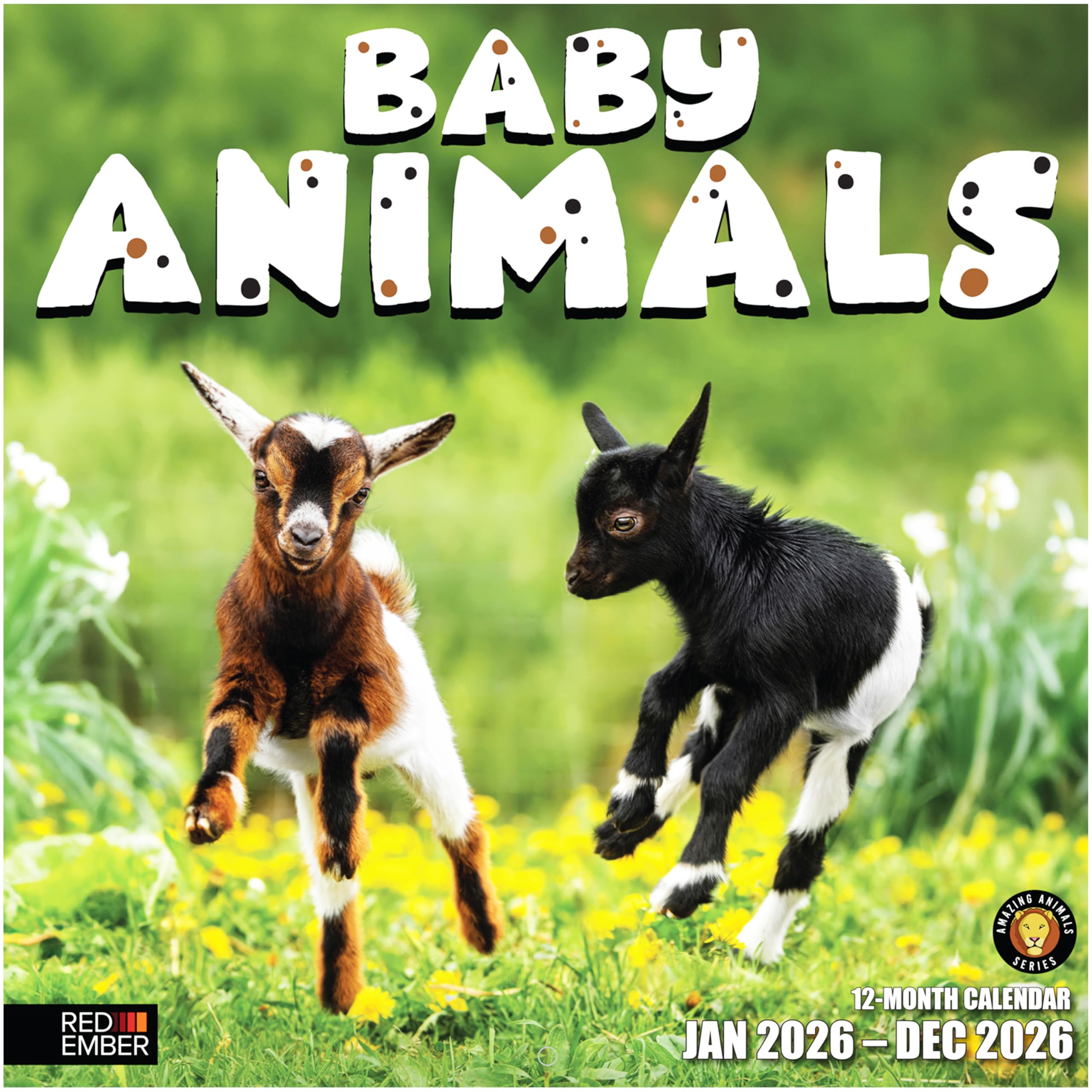 Locker.Ink | Fresh for 2026: Kid-Friendly Calendars to Spark Creativity RED EMBER Baby Animals 2026