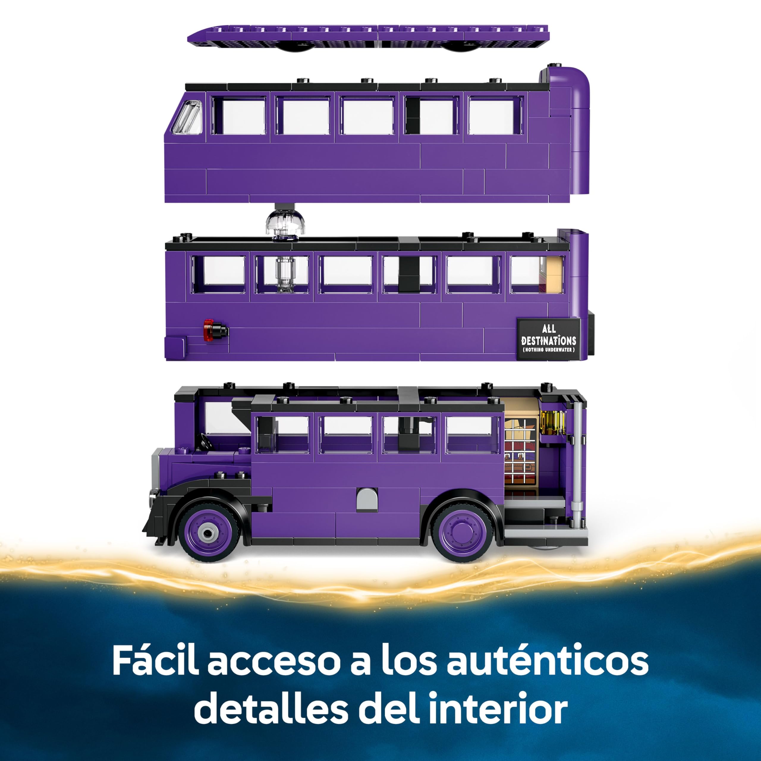 LEGO Harry Potter Aventura en el Autobús Noctámbulo de Juguete con 5 Minifiguras Coleccionables y Accesorios Inc. Varitas -Regalo de El Prisionero de Azkaban para Niñas y Niños de 8+ Años 76446