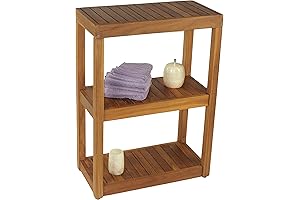 Eternal Elegance Enhanced with Functional Charm: AquaTeak Sula Rectangle Three Tier Teak...