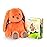 B. toys - 12-Inch Plush Bunny + Board Book Playset - Stuffed Animal - Baby Playset - Toys for Babies - Happy Hues - Coral Cutie - 0+ Months