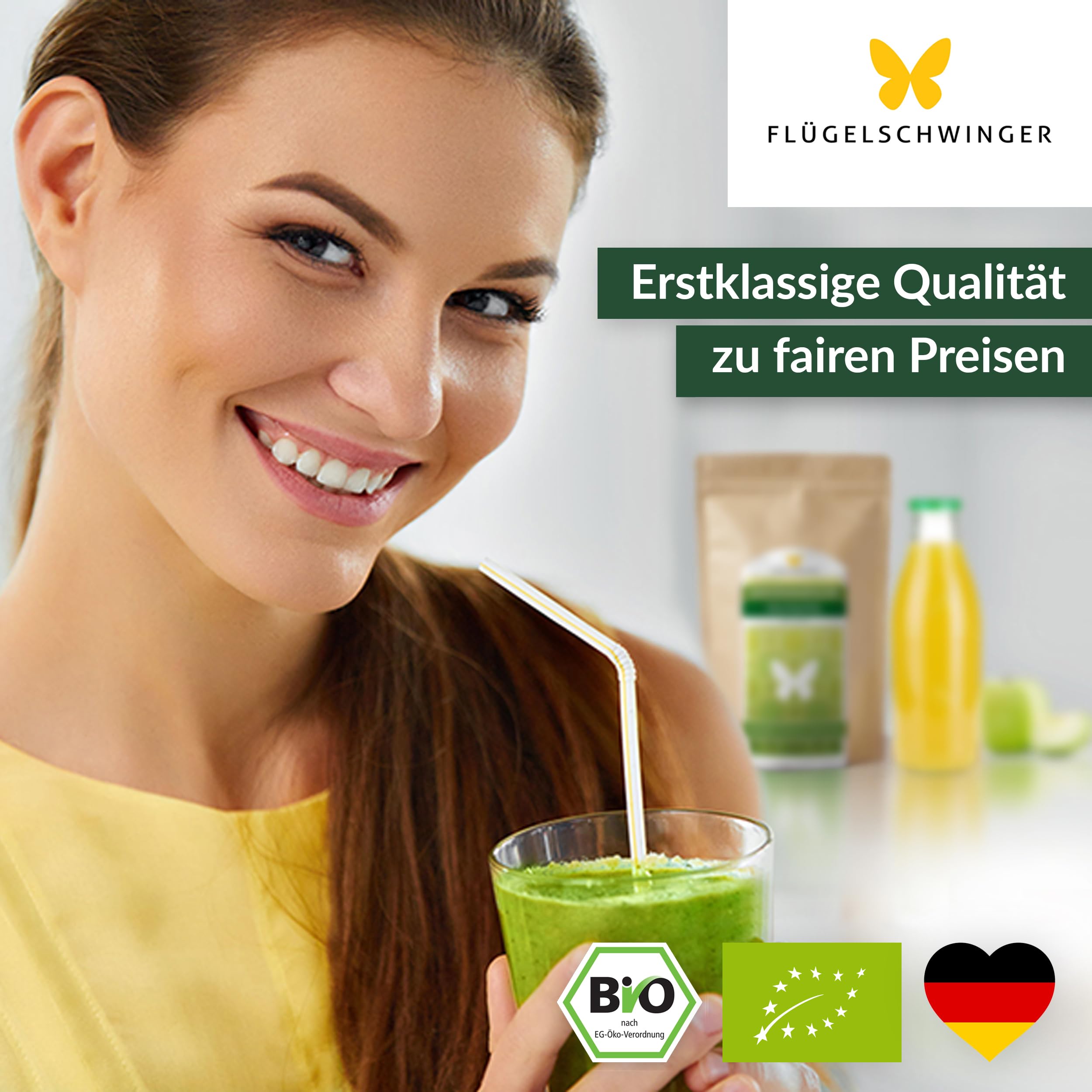 1kg BIO Weizengras Pulver aus DEUTSCHLAND, Rohkost-Qualität, aus jungen Gräsern, ohne Zusätze, für grüne Smoothies (1000g)