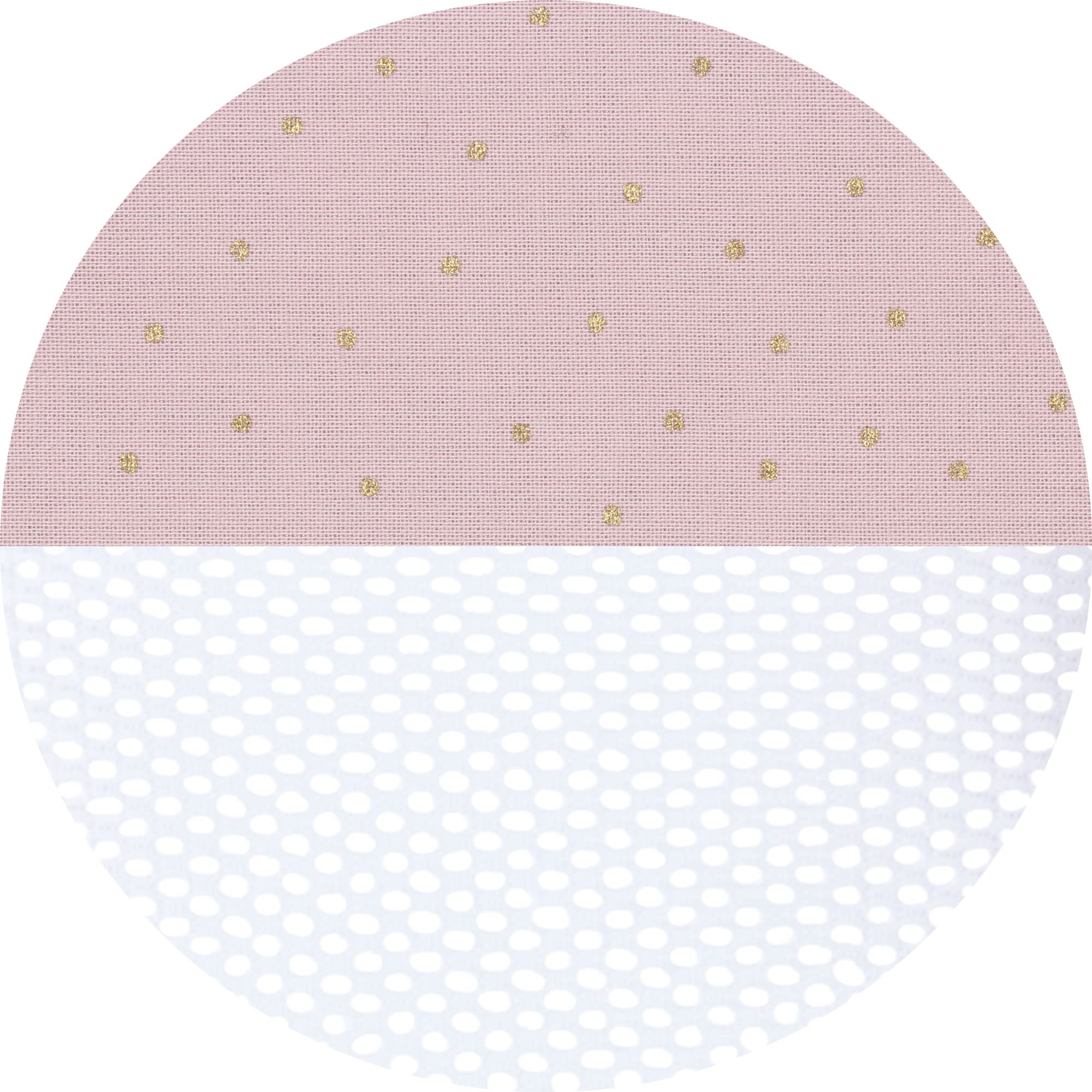 babybay Nestchen Mesh Royal passend für Modell Maxi, Boxspring, Comfort und Comfort Plus, rosé Glitzerpunkte gold