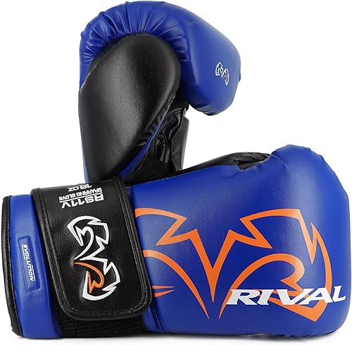 RIVAL Boxing RS11V Evolution Sparring - Guantes de boxeo, acolchado extra grueso de 2 pulgadas, sistema de bloqueo de muñeca con correa en V,