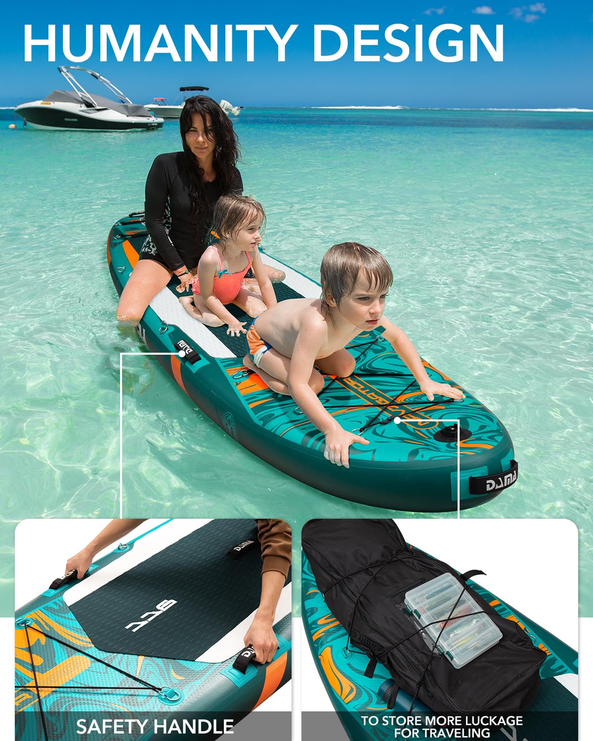 DAMA 11&#39;6&quot;×35&quot;×6&quot; Extra Wide Inflatable Dama Inflatable SUP 11'6