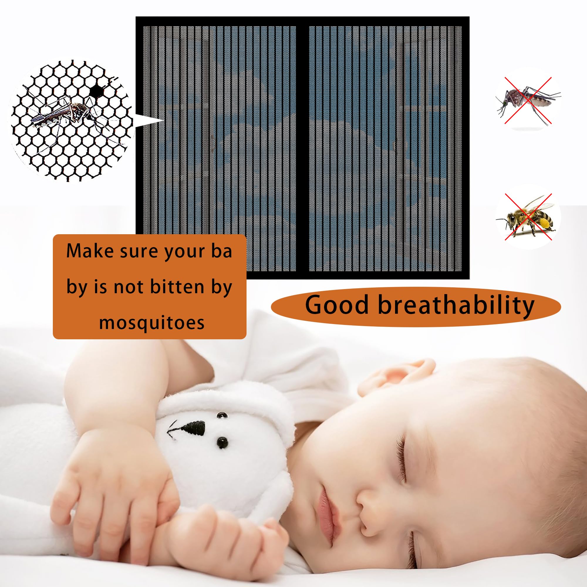 Fliegengitter Fenster 195 X 138 Cm – Magnetisch, Selbstklebend, Ohne Bohren, Weiß | Insektenschutz Für Türen & Fenster
