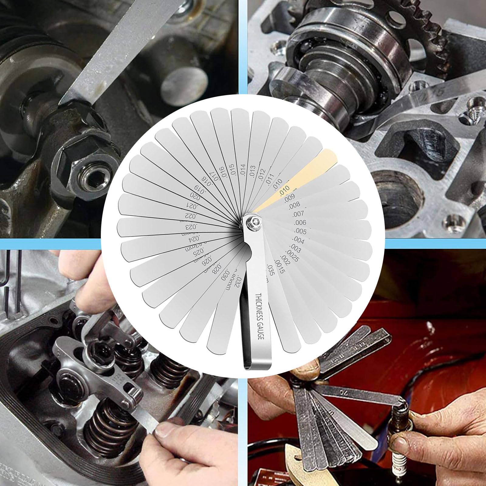 Spessimetro Binghe 32 Lame Inox Pieghevole Misurazione Doppia