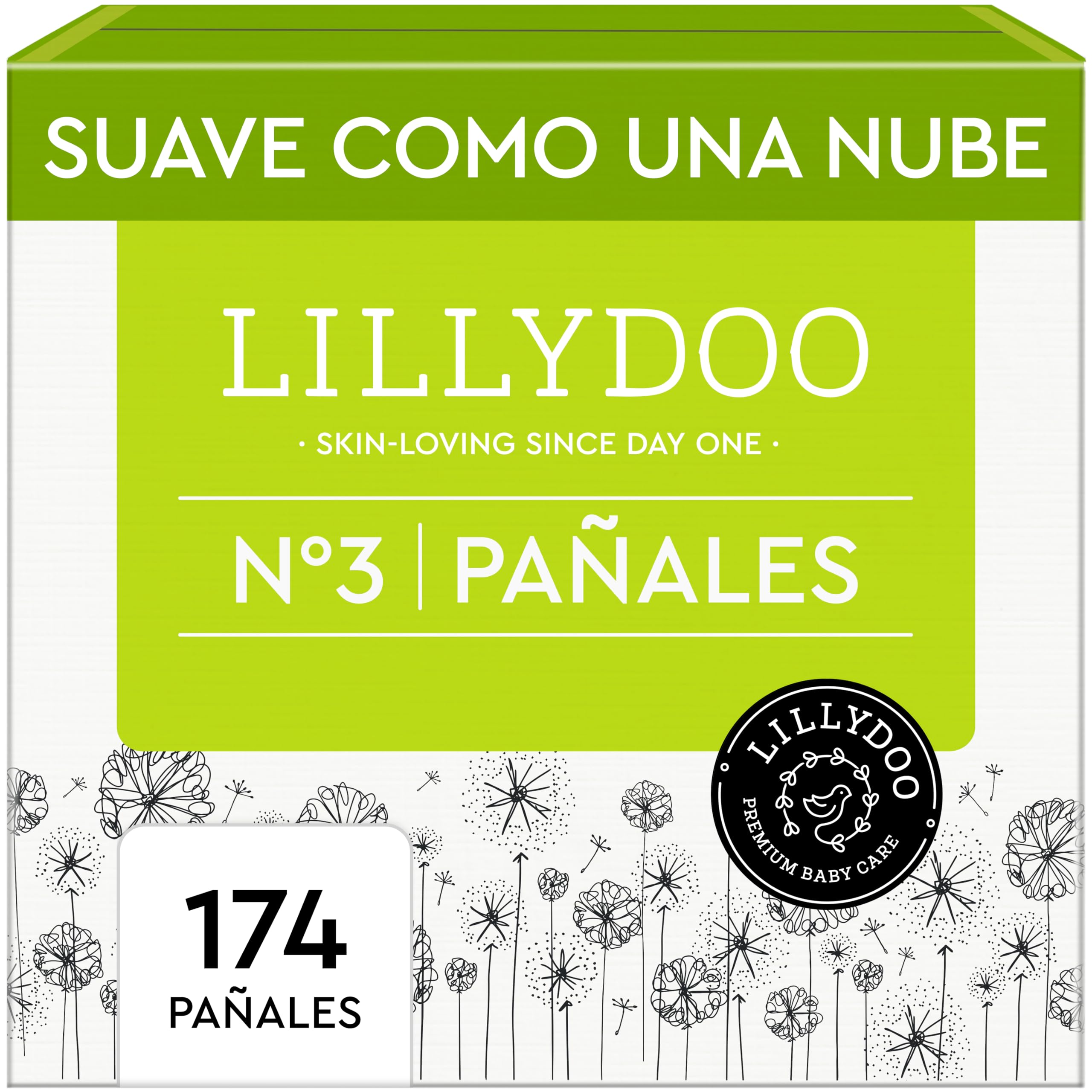 Pañales LILLYDOO delicados con la piel - talla 1 (2+ kg), caja de medio mes (72 unidades), protección contra fugas, suaves, sin perfumes ni lociones y dermatológicamente probados — view 28