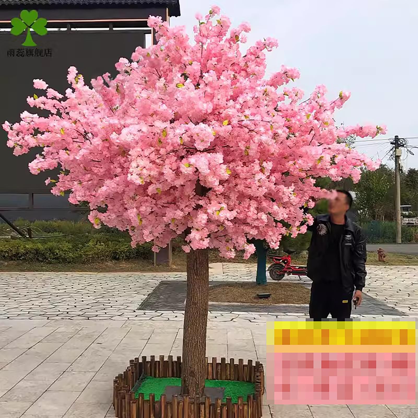 Ręcznie robiony fałszywy Sakura Silk Flower Japońskie sztuczne różowe drzewo wiśniowe drzewo życze