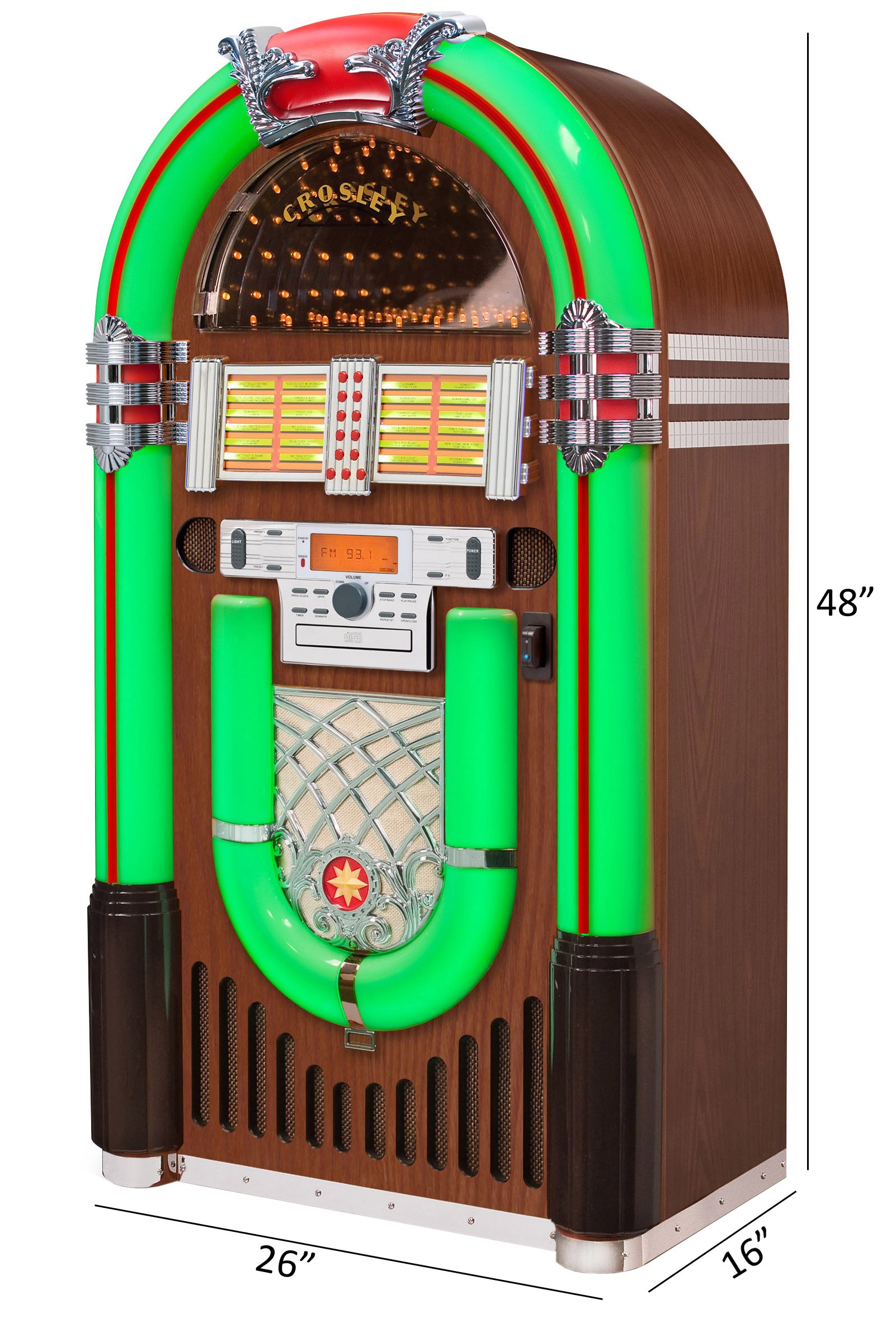 Crosley CR1206AWA Full Size iJuke Bluetooth Jukebox with CD, AM/FM