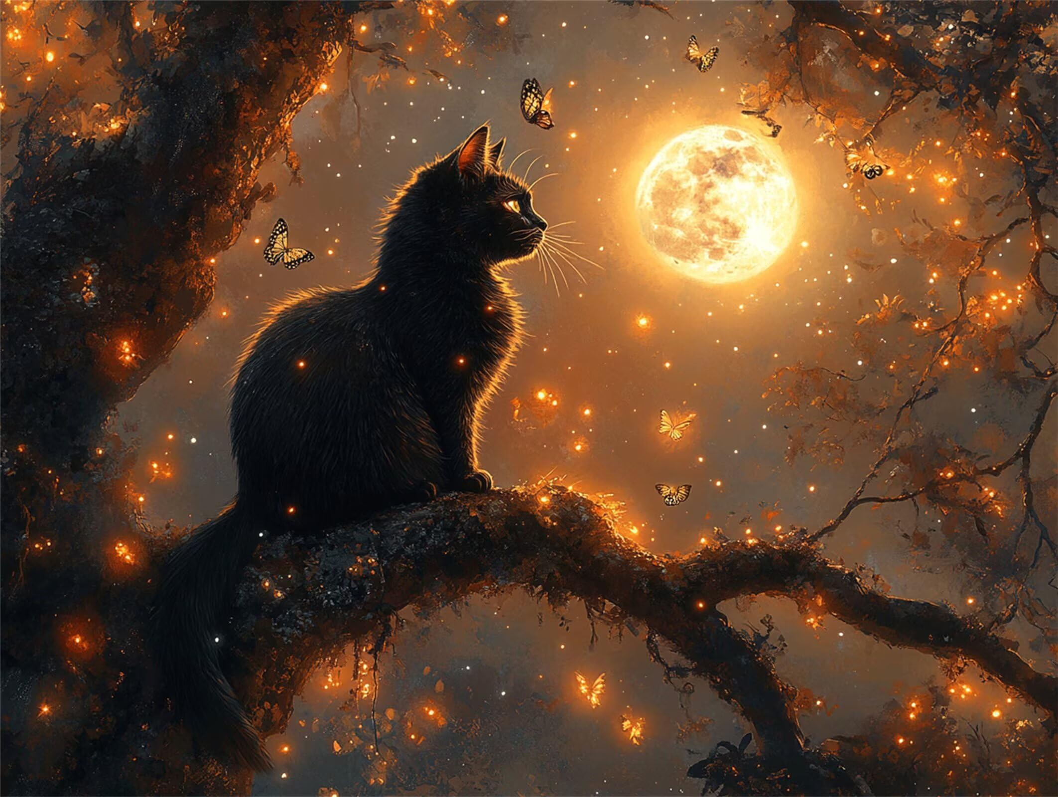 Puzzle dla dorosłych 2000, Moon Cat, 99x70cm, n-852