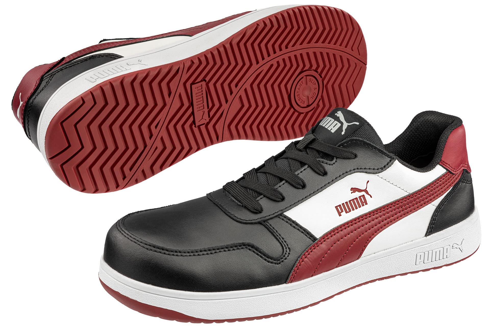 PUMA Safety FRONTCOURT Low S3 ESD FO HRO SR Zapatillas de seguridad unisex antideslizantes, sin metal, tapa de fibra de vidrio