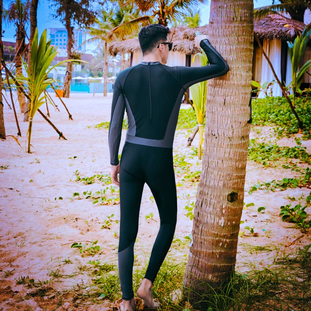 YONGYAO Hommes Plongée Ensemble Anti-UV Méduses Séchage Rapide Complet Longueur Combinaison Combinaison De Plongée Natation Surf - XL