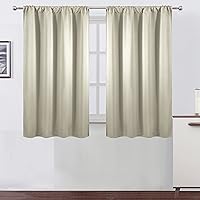 Vista 46 de LEMOMO Cortinas opacas de 42 x 84 pulgadas, juego de 2 paneles de cortinas con aislamiento térmico para oscurecer la habitación, cortinas