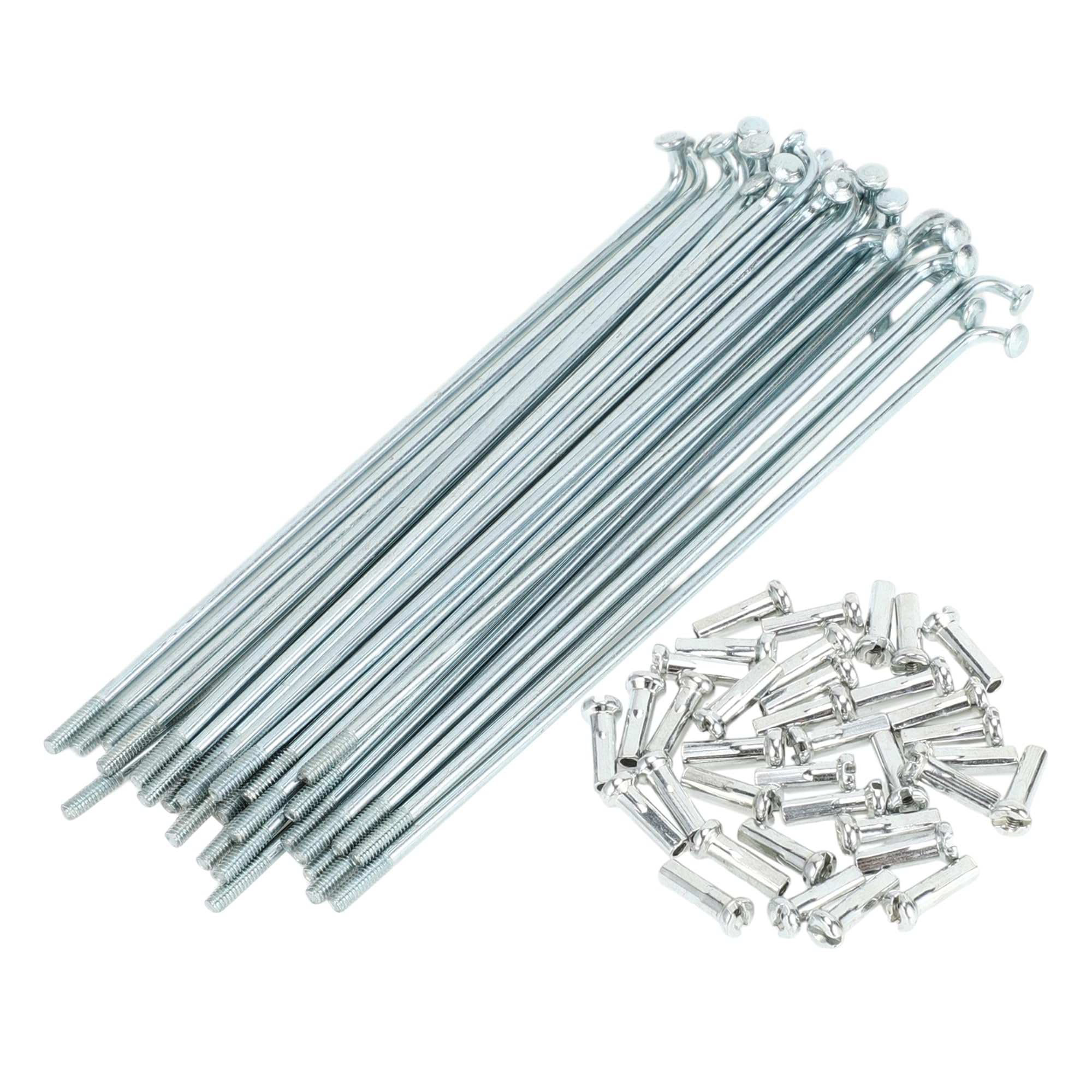 TUCKBOLD Bicycle Spokes Bike Wheel Spokes Silver Tone Nipple 1 Set 14G 104mm Length Carbon Steel Galvanized โ image 1