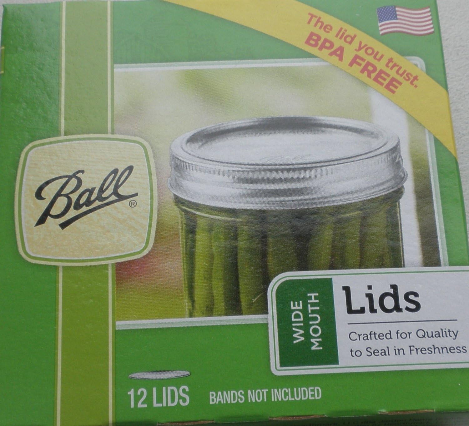 Ball 6 Dozen Or 72 Lids Total, Wide Mason Jar Canning Lids