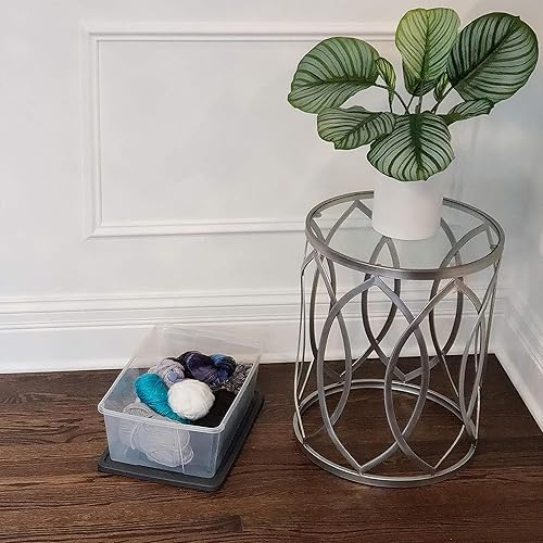 Miniatura 9 de HOMZ Snaplock 12-Quart Plastic Multipurpose Stackable Storage Container Bins with Gray Snaplock Lid for Home and Office Organization, Clear (4 Pack)