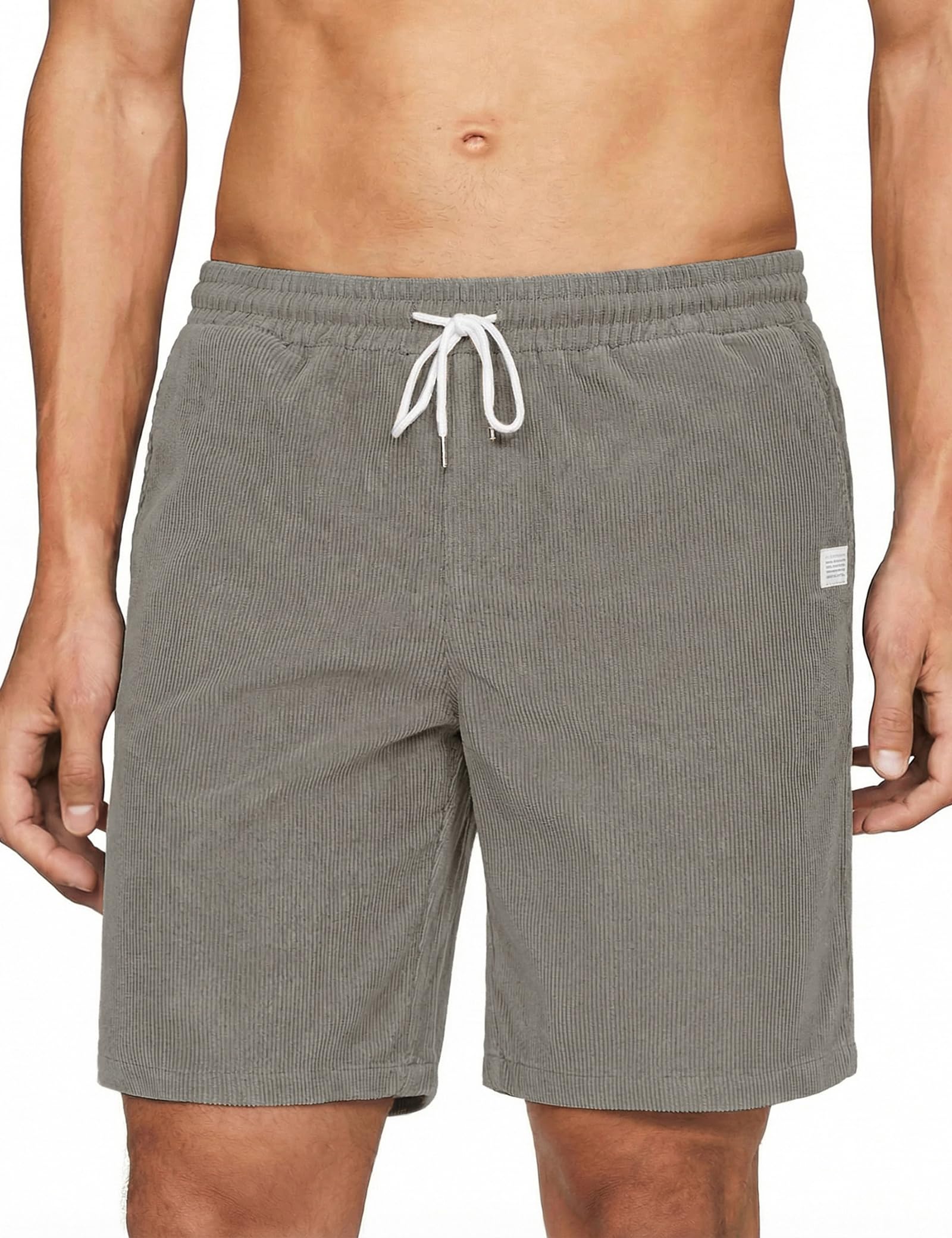 iClosam Hosen Herren Cord,Sommer Bermuda Shorts Herren Casual gGummibund,Weit Geschnitten Men's Cord Shorts Täglichen Gebrauch Den,S-3XL