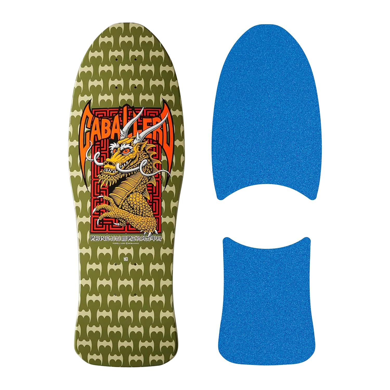 Die-Cut Style Skateboard Grip Tape for Powell Peralta Caballero Dragon & Bats Series 6-13 (Clear)