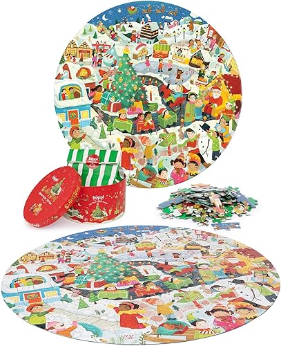 Miniatura 8 de boppi - Rompecabezas de Navidad para niños - 150 piezas para niños - Rompecabezas redondo de Navidad para más de 5 años - Tarjeta 100% reciclada