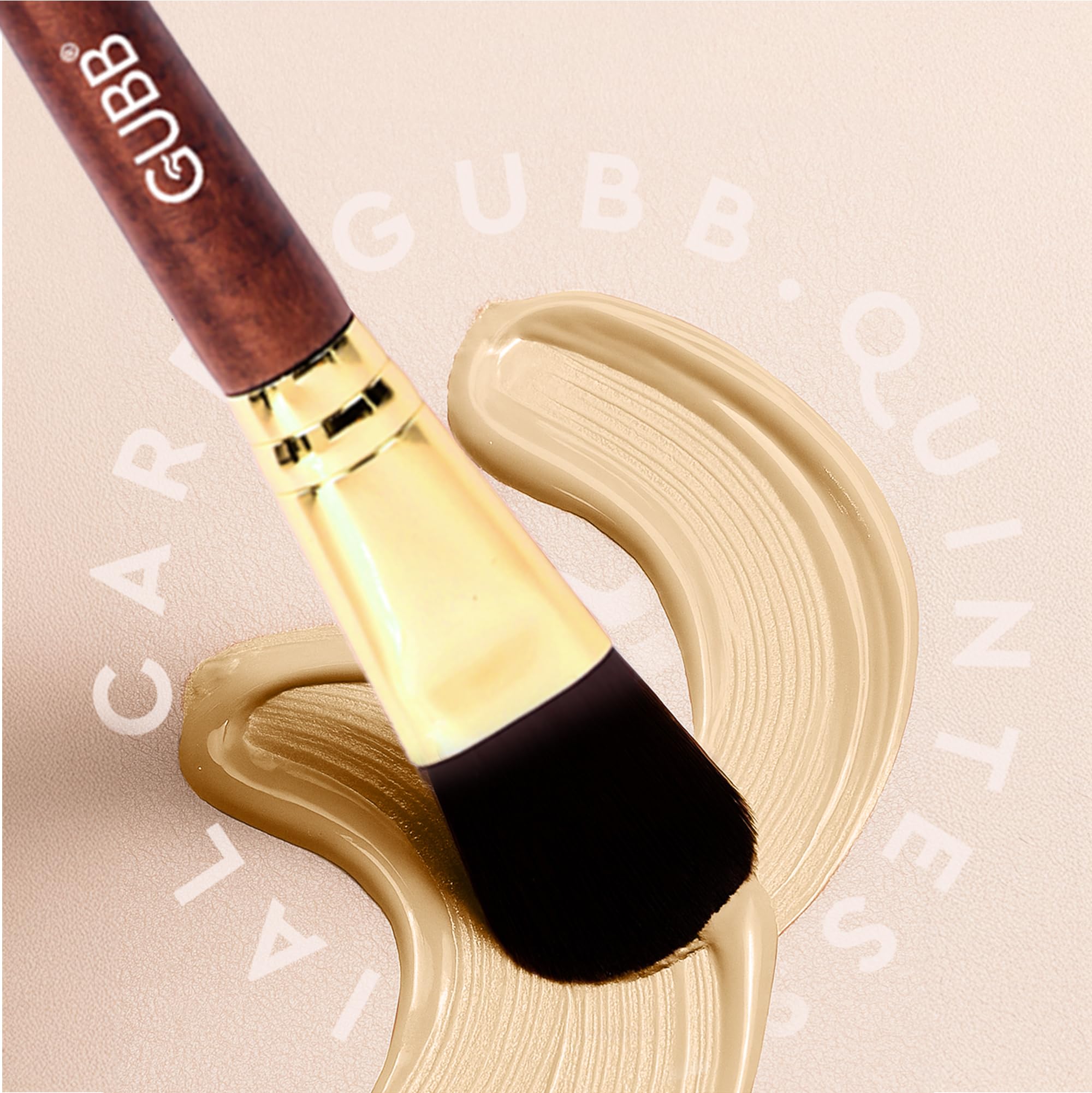 GUBB Synthetic Bristle Foundation Brush- Brown 1