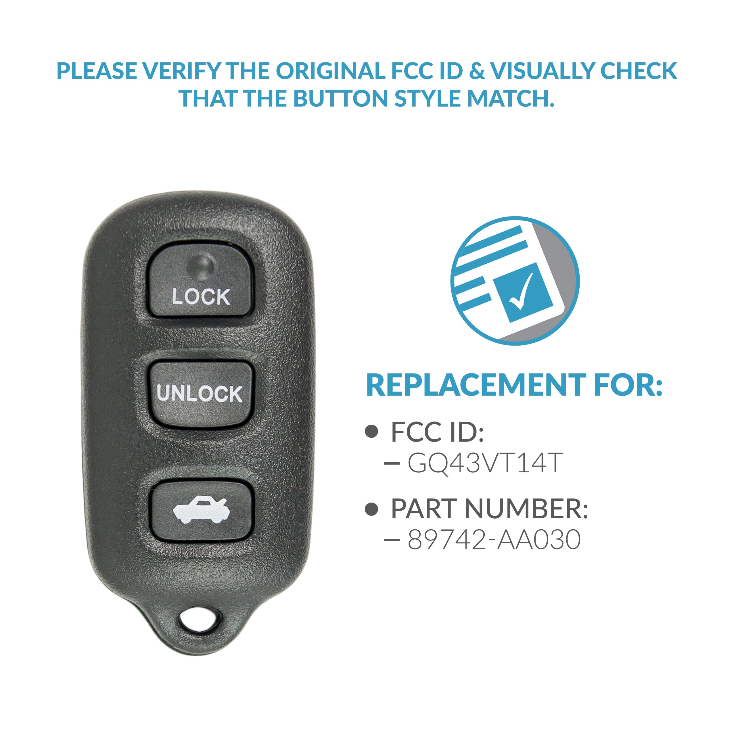 Amazon | keyless2go新しい車キーレスエントリーリモートキーFob 4