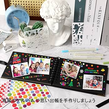 手作りアルバム Amazon.co.jp: JANLOFO アルバム 手作り スクラップブック 黒