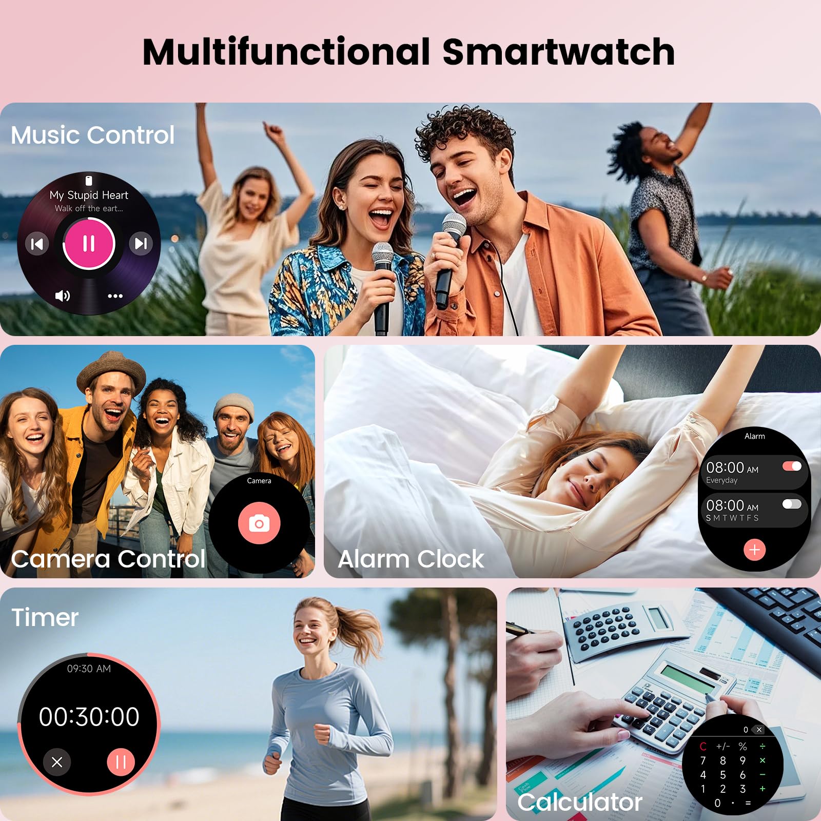 Reloj Inteligente Mujer, 1.27" HD Smartwatch Mujer con Llamadas Bluetooth, 2026 Smart Watch con Pulsómetro/Monitor de Sueño/Podómetro, IP68 Pulsera Actividad con 110+ Modos Deportivos para Android iOS — view 7