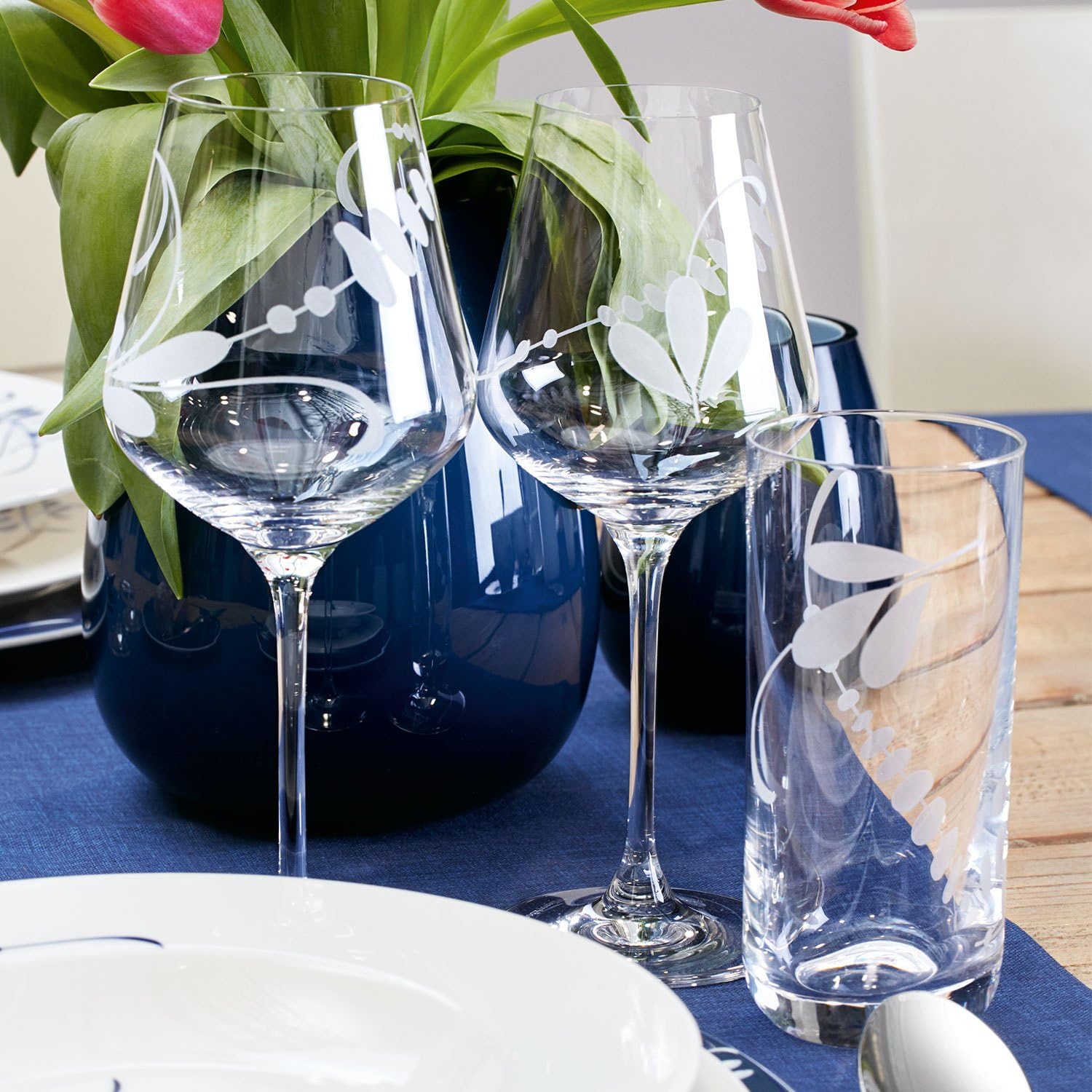 Villeroy & Boch Vieux Luxembourg Brindille Red Wine Goblet, 470 ml, Crystal Glass, Transparent