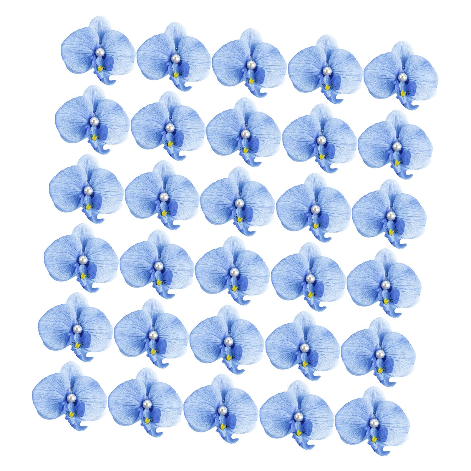 Tfaoys F Phalaenopsis Hair Clips 30Pcs Artificial Abric Lower Decoration With Duckbill Clips Or Home Party Decoration Headpieces Hair Lowers