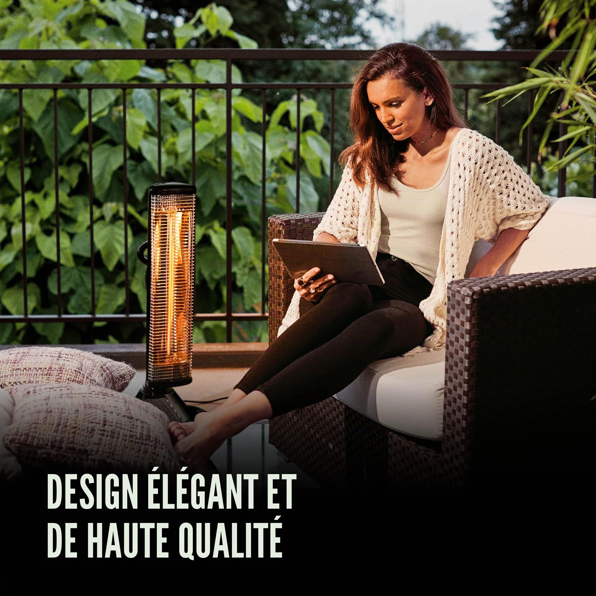 Enders® Florenz, 4923, Radiateur à Infrarouge, électrique, Chauffage Autonome pour l'extérieur et l'intérieur comme la terrasse, Le Jardin d'hiver