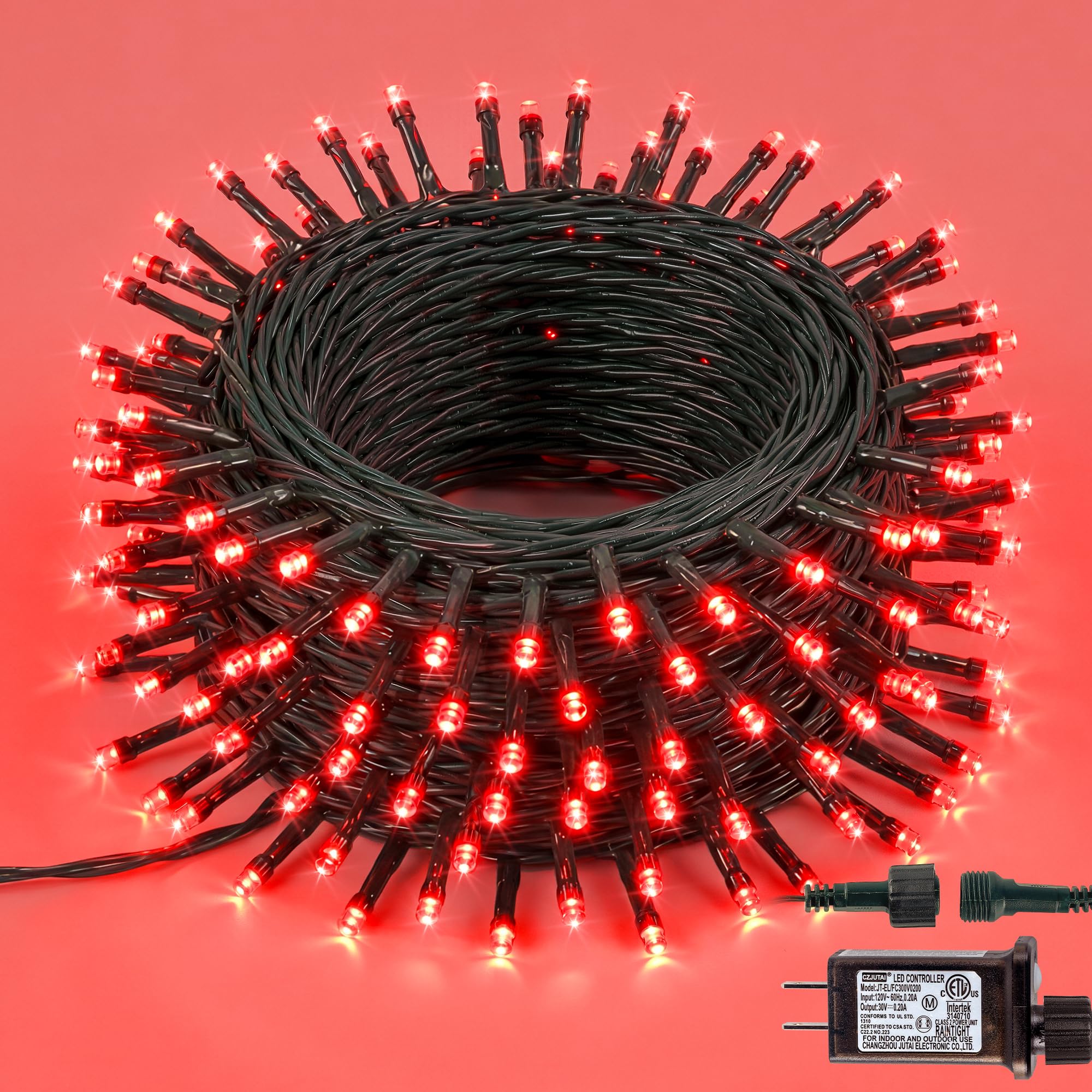 Hopolon String Lights Indoor Outdoor, 33 FT 100 LED Connectable Green Wire Twinkle Fairy Lights, Plug in Christmas Light Waterproof for Wedding Party