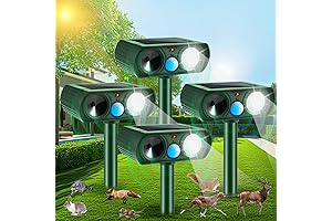 Diaotec Ultrasonic Animal Repeller: Protect Your Yard, Deter Pests with Solar Power