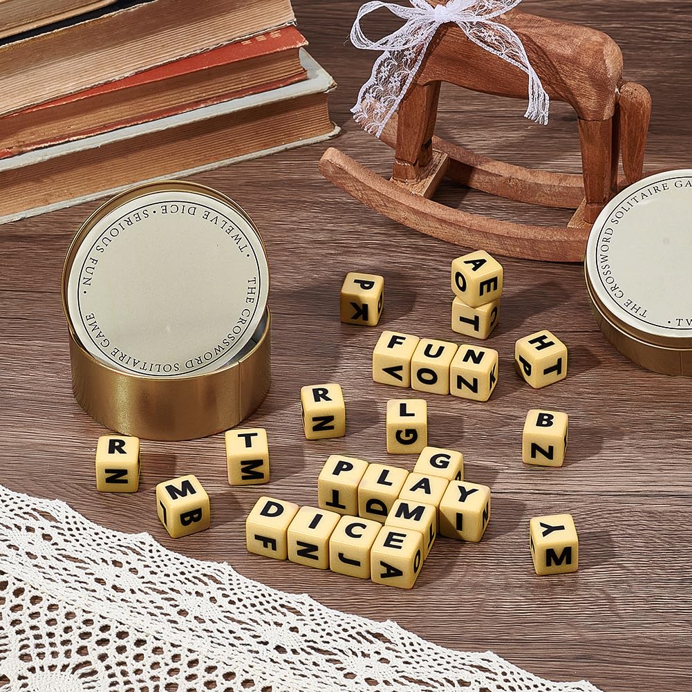 NBEADS 2 Sets 24Pcs Crossword Dice Set - Image 4