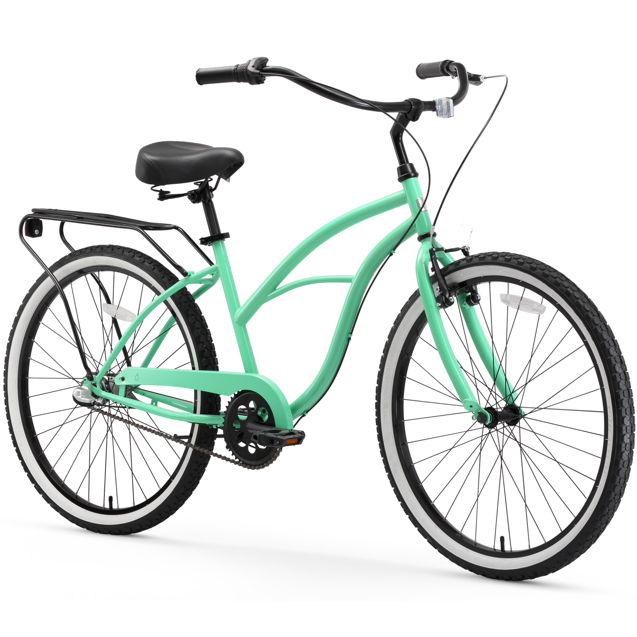 sixthreezero Around The Block Women's Beach Cruiser Bike, 1/3/7/21 Speed Bicycles, 26"/24" Wheels, Multiple Colors
