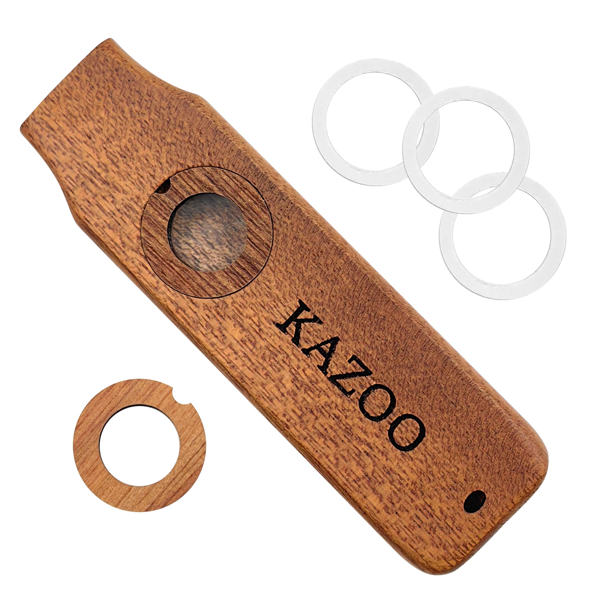 Musiin professional wooden kazoo guitar accompaniment instrument beginner instrument enthusiasts neck hanging kazoo