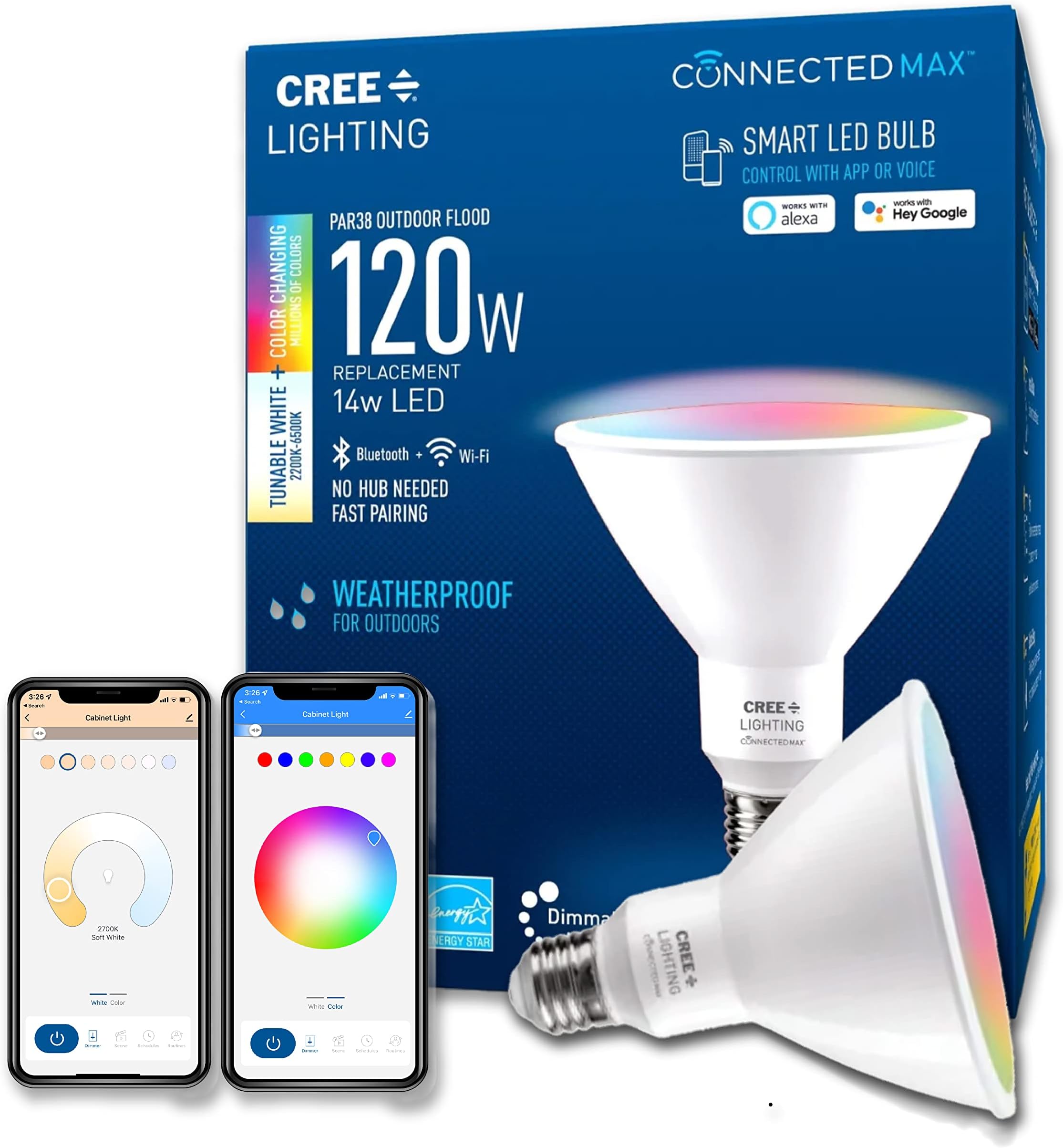 Cree Lighting Connected Max Smart Led Bulb Par38 Outdoor Flood Tunable