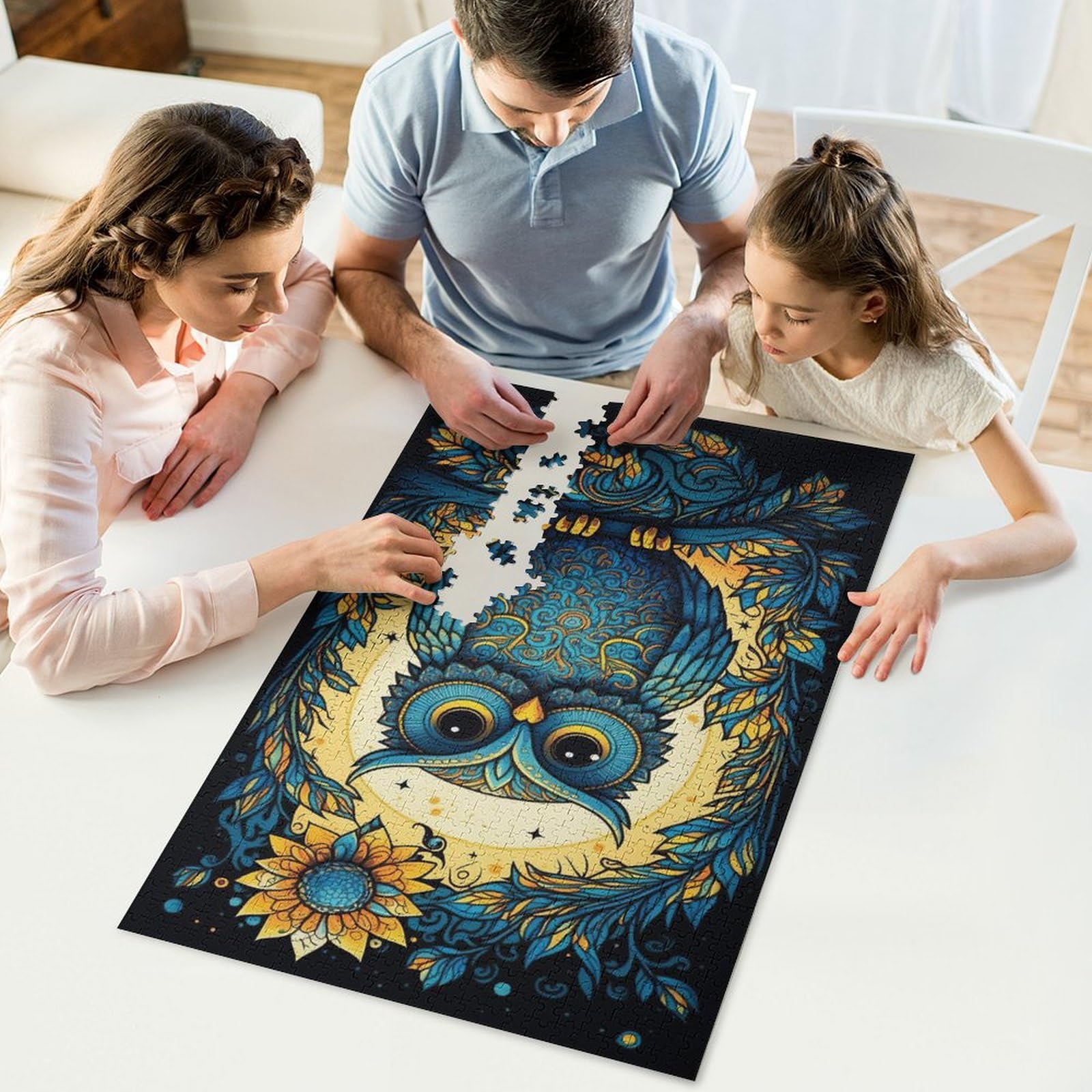 1000 Teile Puzzle Bunte Eule – Holzpuzzle Für Erwachsene Zur Entspannung
