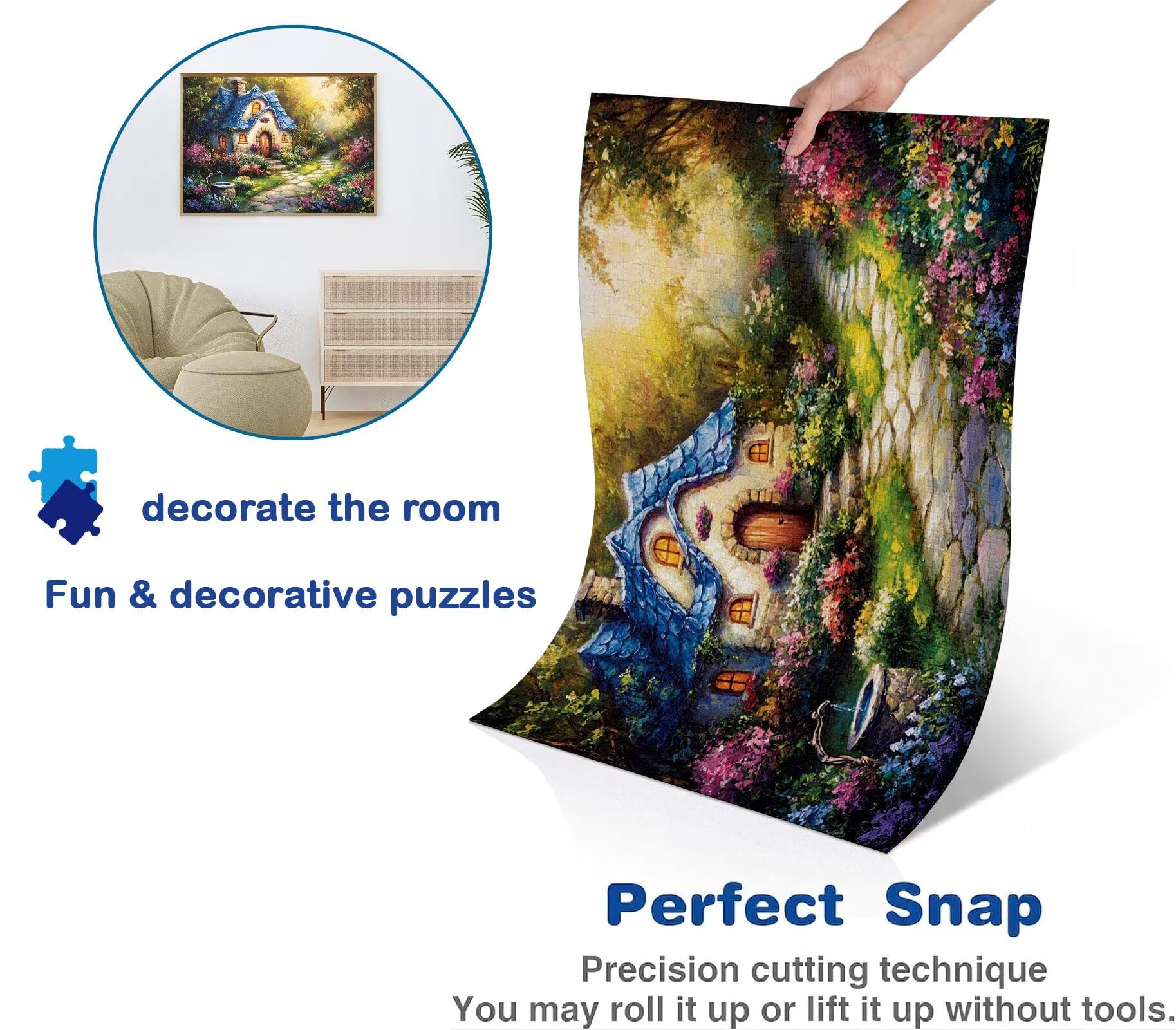 Puzzle 1500 elementów, drewniane puzzle dla dorosłych – Impossible Puzzle 87 x 57 cm niffy gra myśleniowa dla kobiet i mężczyzn, gra rodzinna na wieczory z grami, prezent dla kobiet, komiks, kabina 2